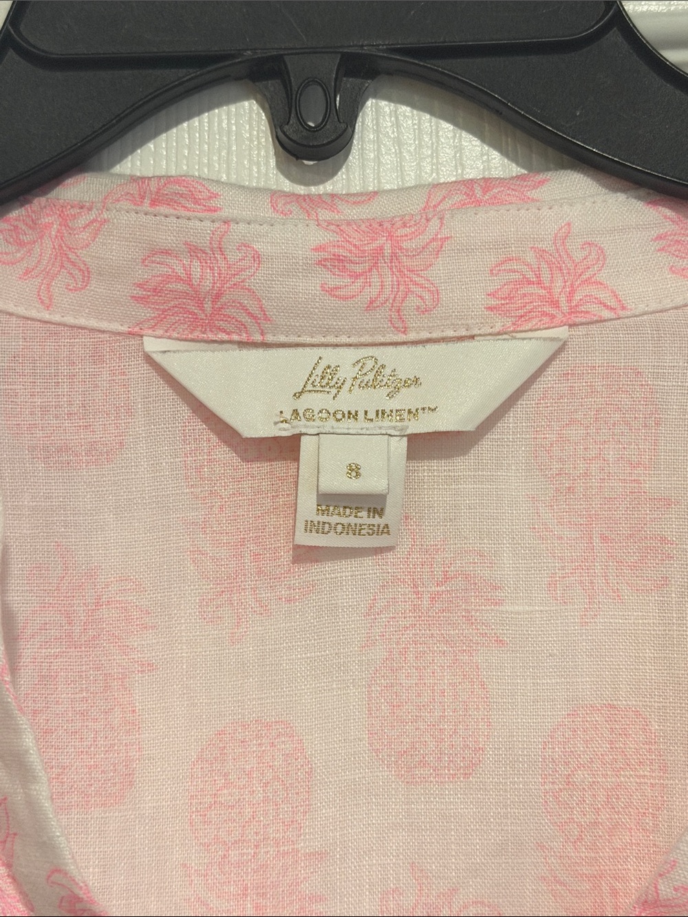 Light Pink Pineapple-Print Smocked Waist Dress Lily Pulitzer - Picture 2 of 3